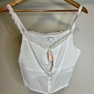 NWT Revolve Superdown crop with eyelet straps - small
